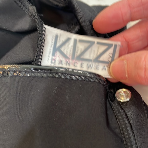 Kizzi black unitard pleather trim adult XXL - Picture 6 of 6